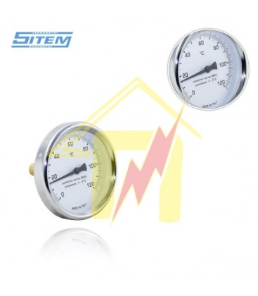 Θερμόμετρο 0-120°C Φ63 SITEM