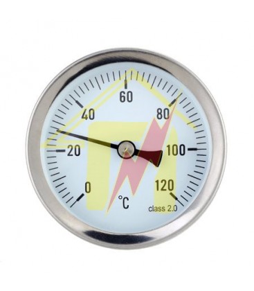 Θερμόμετρο 0-120°C Φ63 INAL