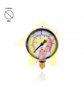 Μανόμετρο Φ63 0-60 Bar